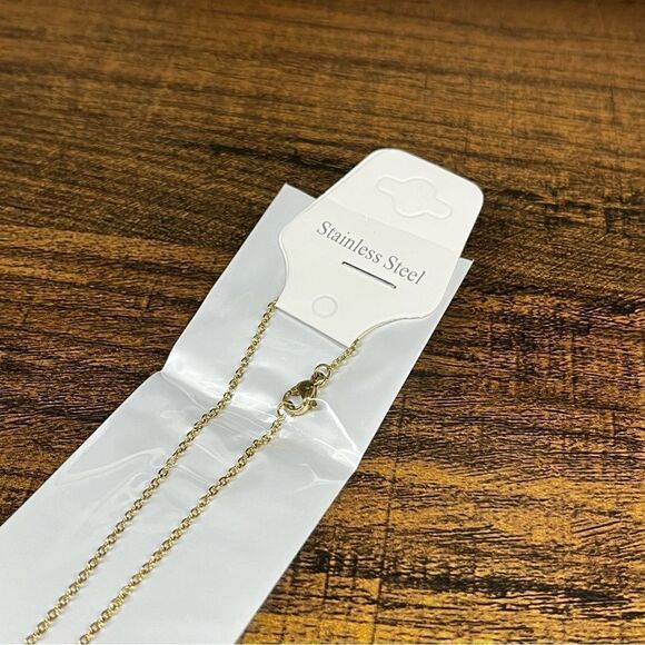 14K Gold Plated Stainless Steel Initial Necklaces “S” Four Leaf Clover Necklace - Picture 7 of 12